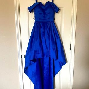 STUNNING Blue Satin Party/Evening Dress